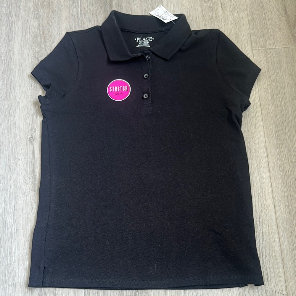 Place Kids Black Polo Shirt Sz large